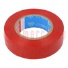 Electrically insulated tape red 19mm x 25m